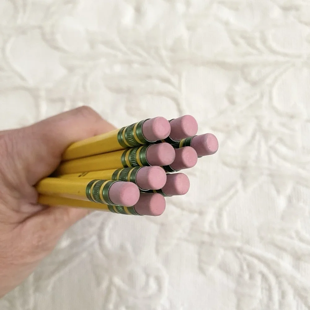 Lot of 9 Ticonderoga Dixon #2 Pencils HB‎ Yellow New No Box